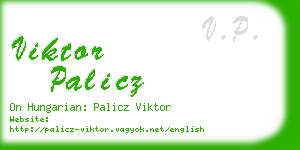 viktor palicz business card